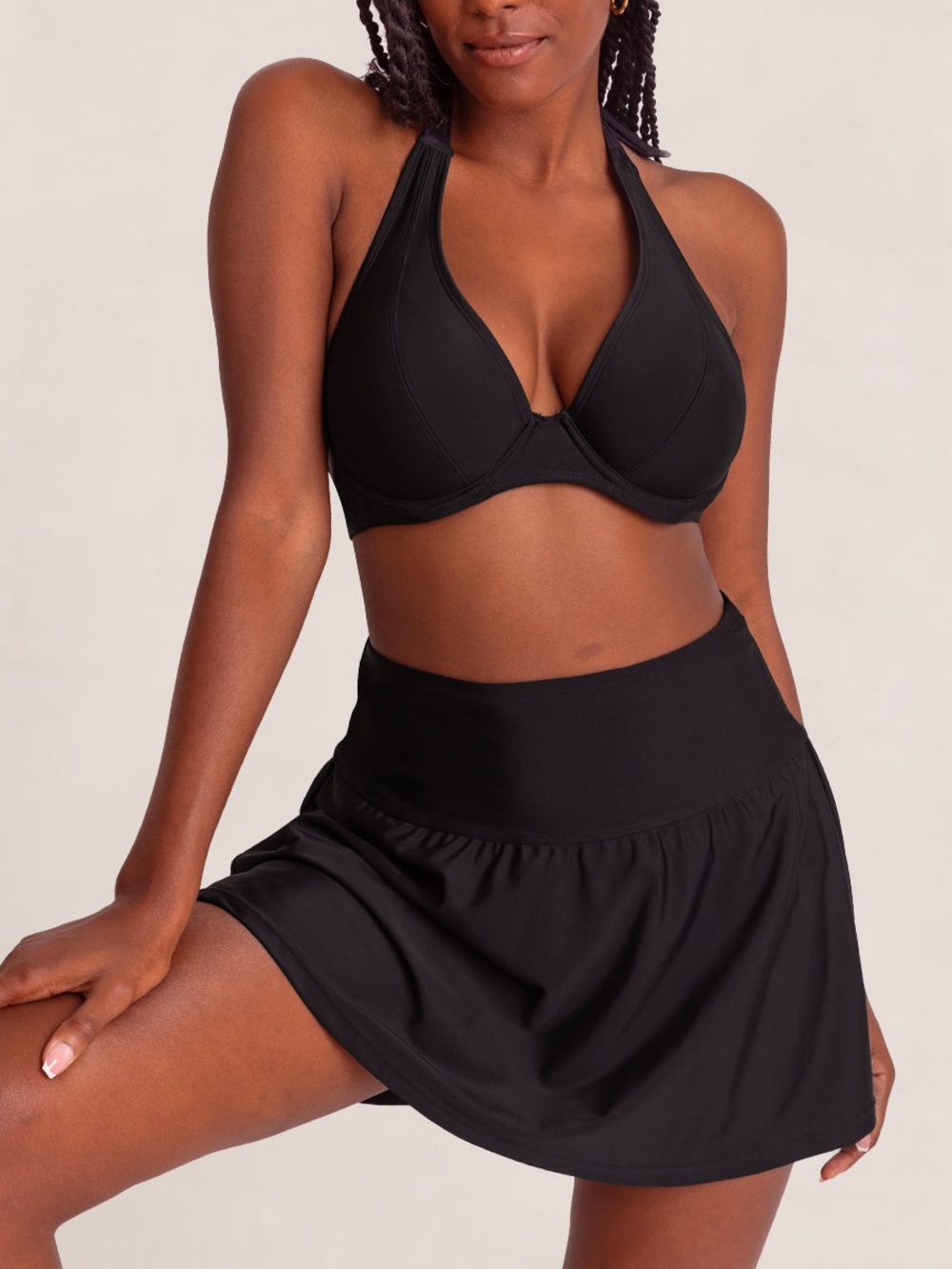 Shapermint Essentials Ocean Blue High Waisted Full Coverage Swim Skirt, NWT
